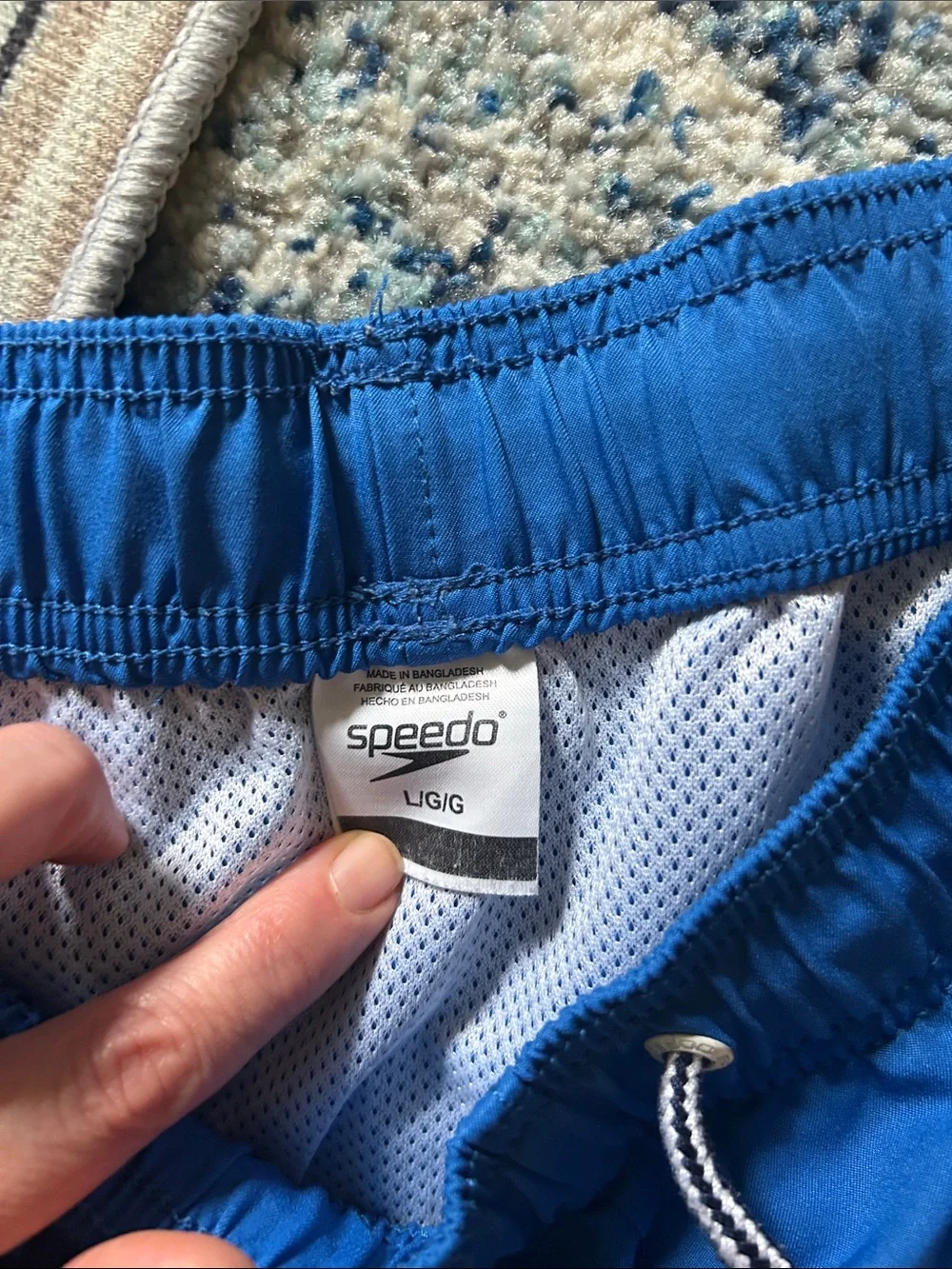 Speedo Men’s Royal Blue Swim Trunks with Drawstring